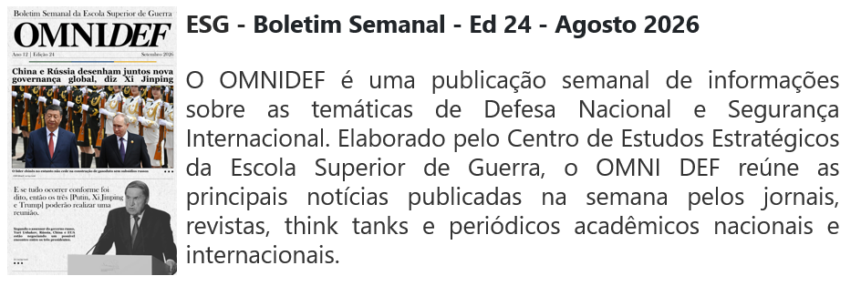 Slide 07 - ESG - Boletim Semanal - Ed 24 - Agosto 2026 Slide 07 - ESG - Boletim Semanal - Ed 24 - Agosto 2026